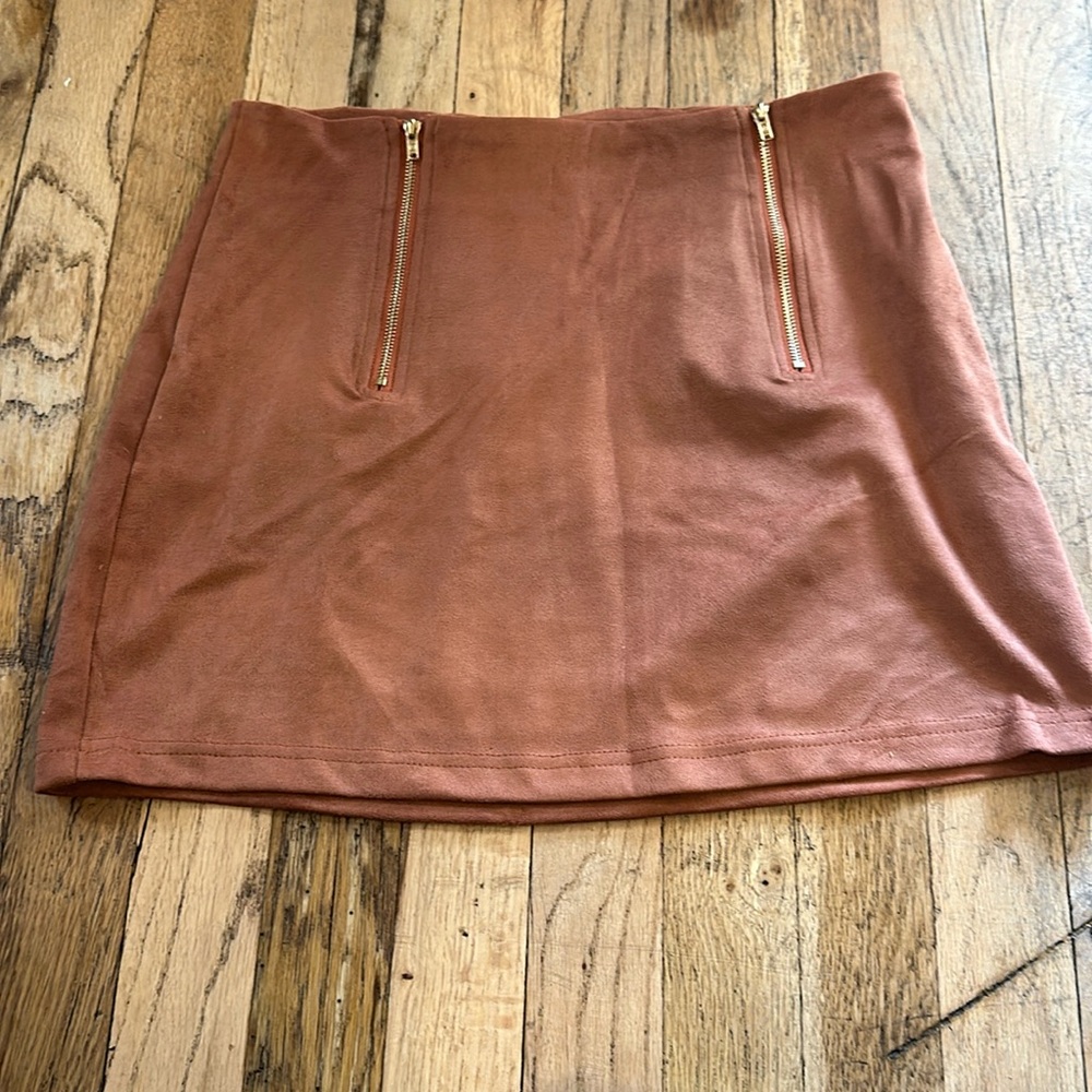 Silk brown skirt